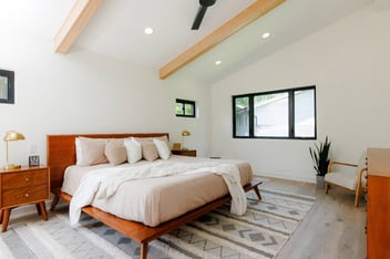 Bright and open bedroom retreat created through a Skor Construction home addition project in Palatine, IL.