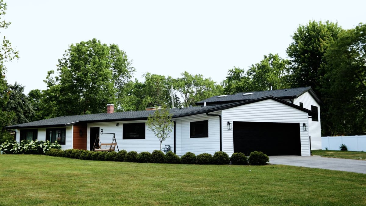 Expanded residential home with modern exterior upgrades completed by Skor Construction in Palatine, IL.-optimized