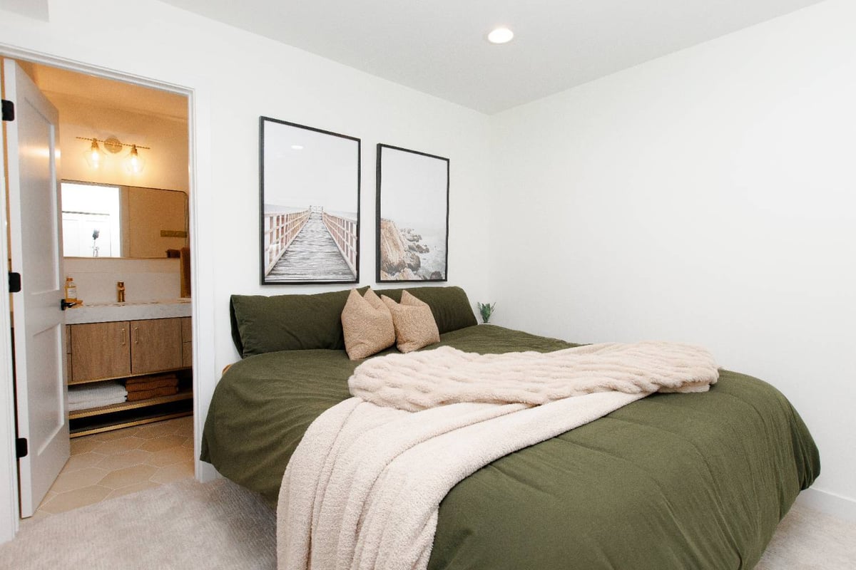 Cozy bedroom suite completed by Skor Construction in a custom home addition project in Palatine, IL.-optimized