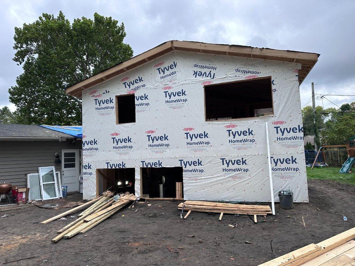 In process home addition in Prospect Heights by Skor Construction