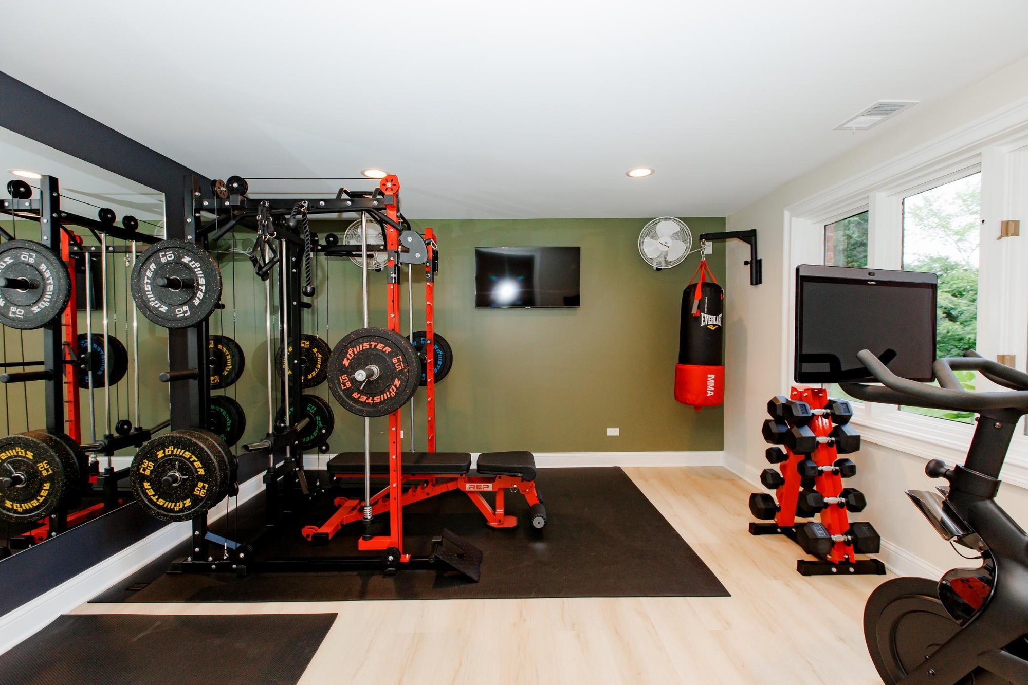 Home gym in North Barrington Basement Remodel by Skor Construction Home gym in North Barrington Basement Remodel by Skor Construction